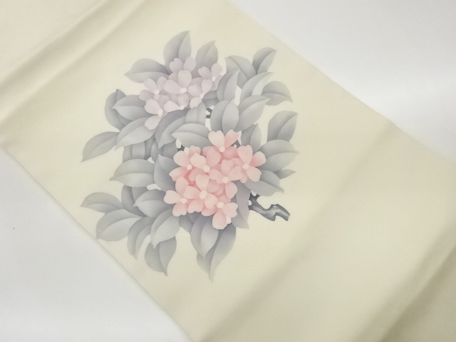 塩瀬紫陽花模様名古屋帯